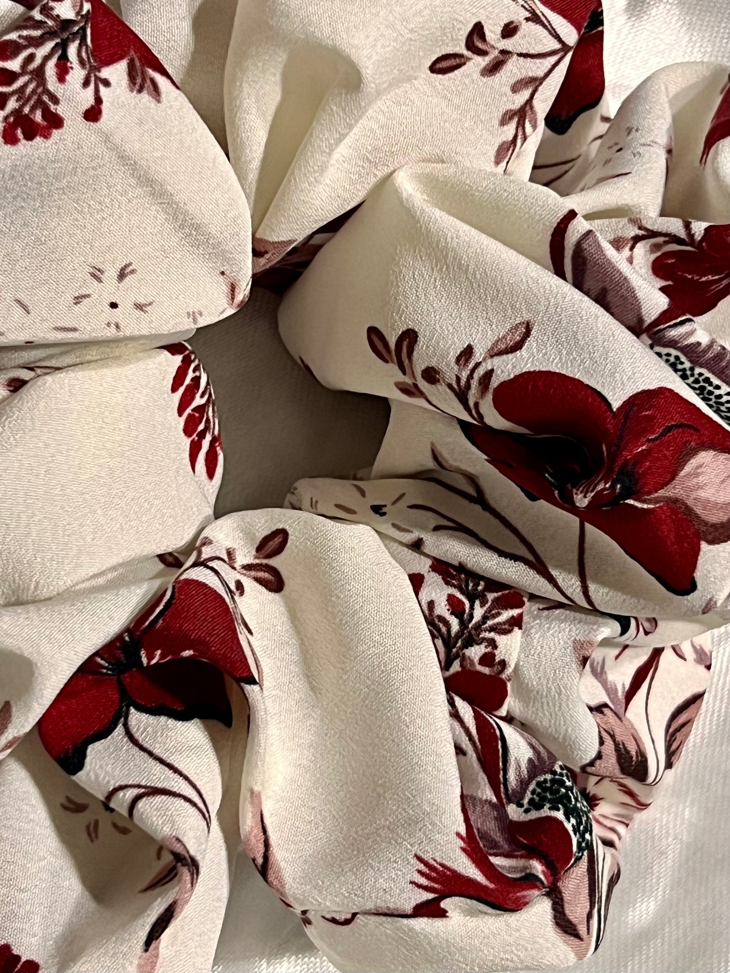 Red and white print