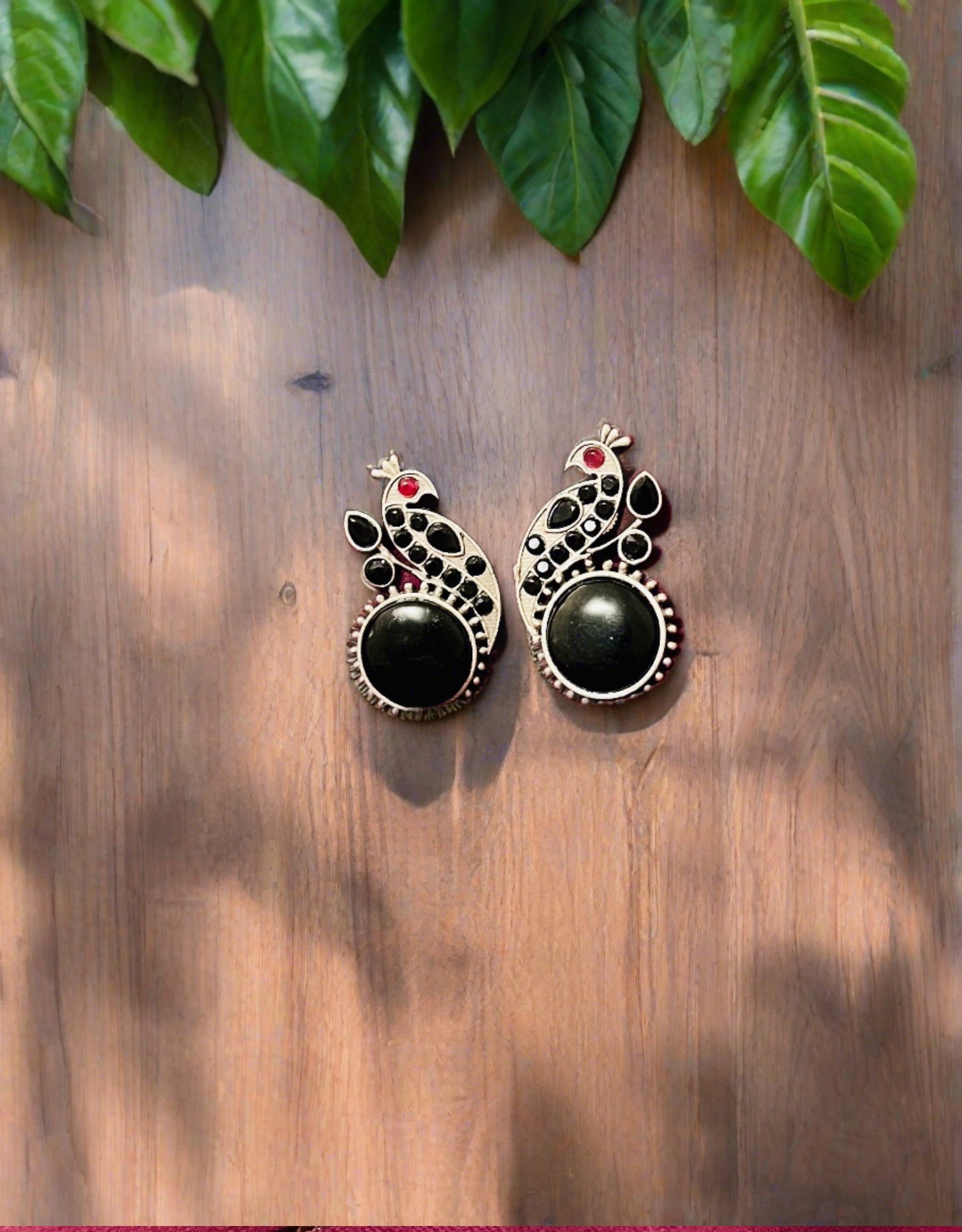 Black peacock 🦚 earrings