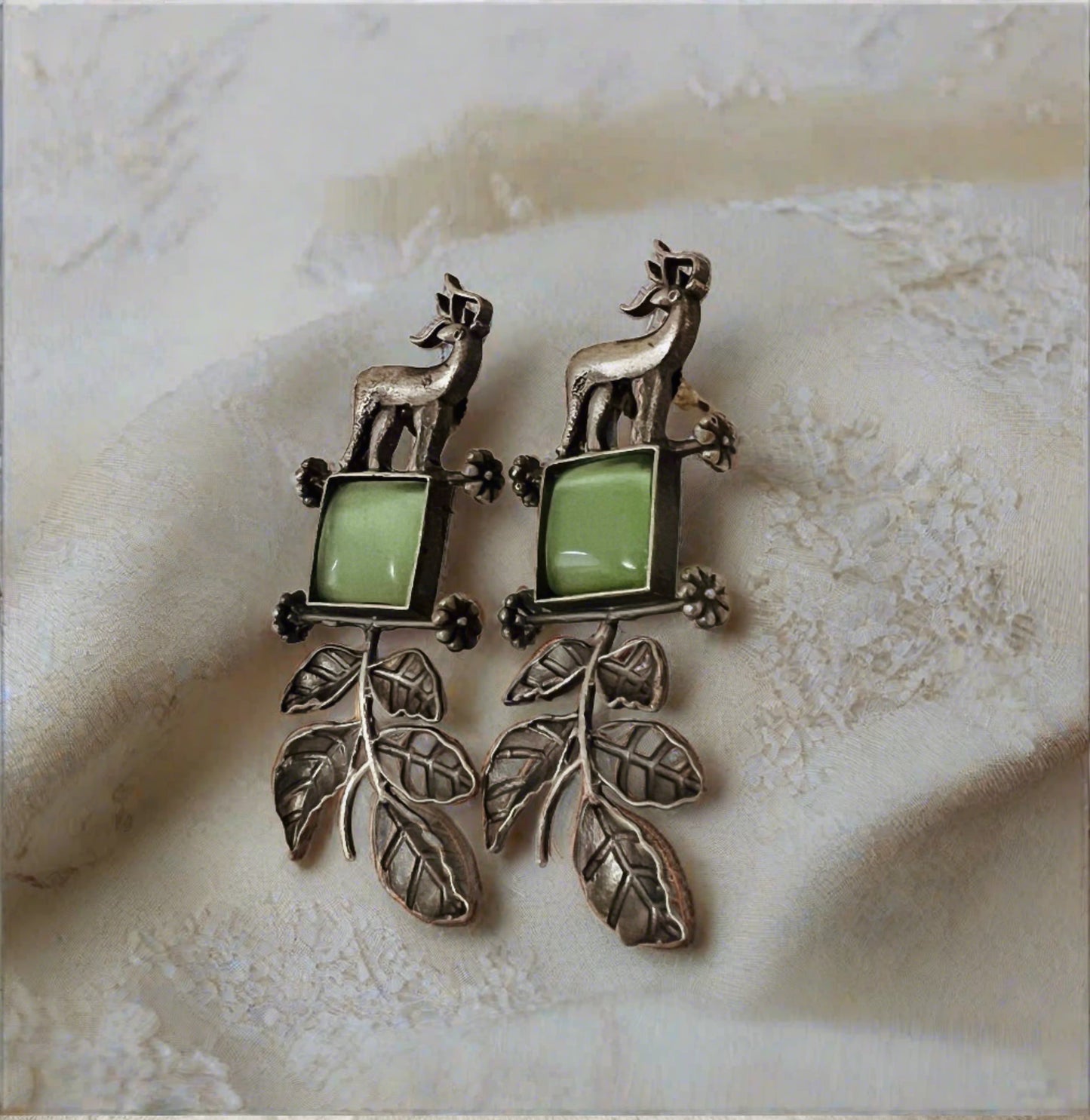 Green calamian deer 🦌 earrings