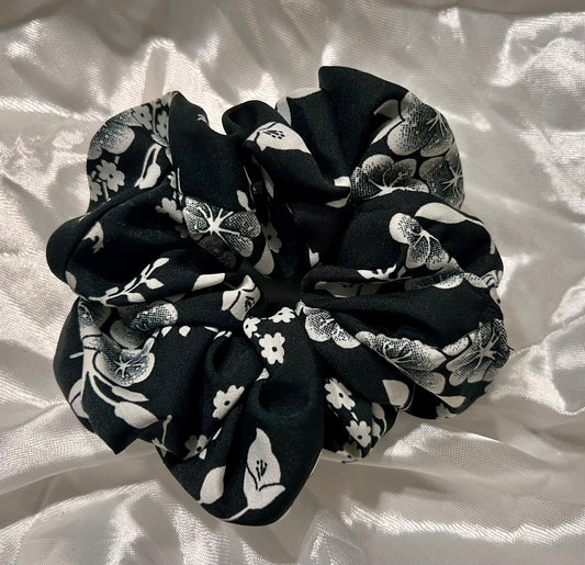 Black and white floral print