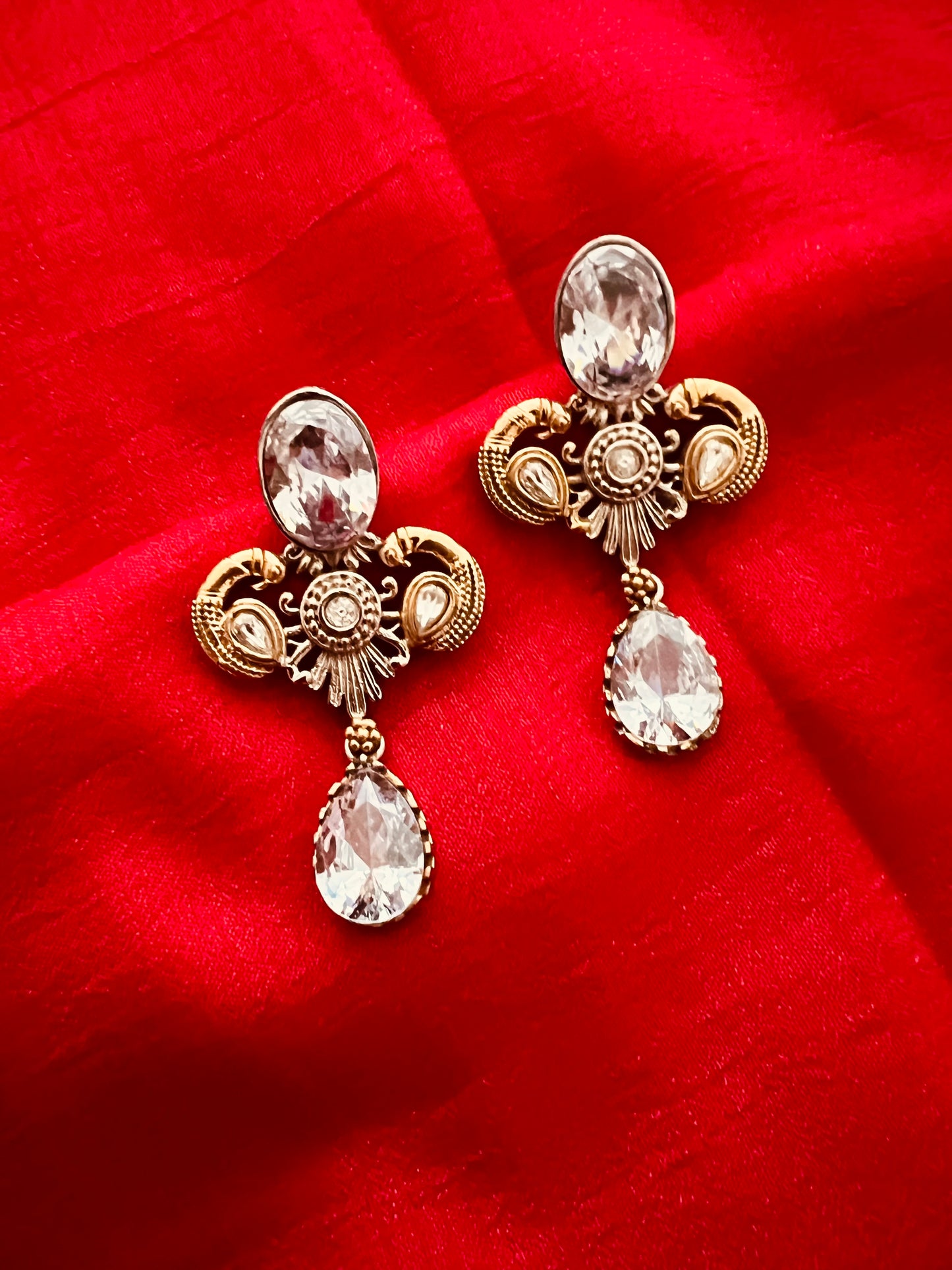 Stone studded designer earrings