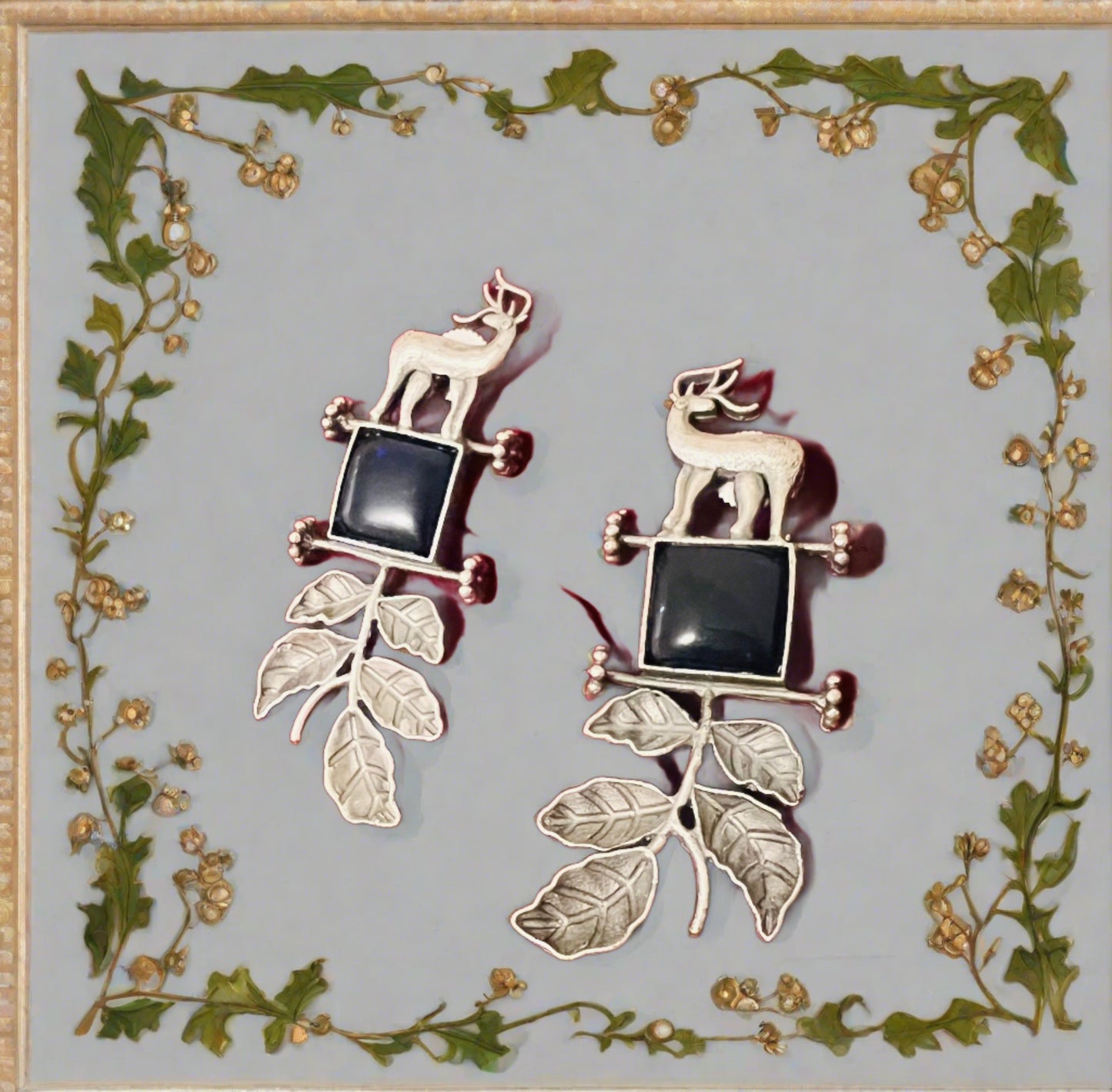 Blue Calamian deer 🦌 earrings