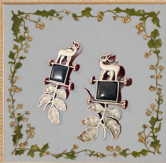 Blue Calamian deer 🦌 earrings