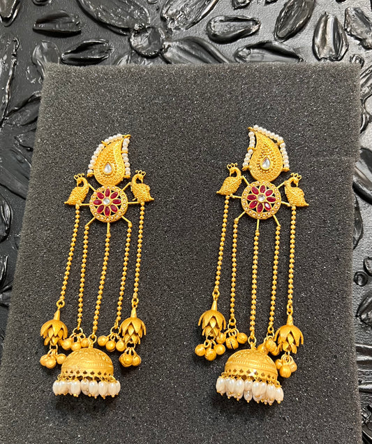 Peacock 🦚 Ghungroo earrings