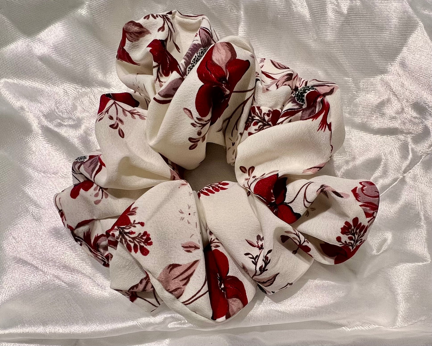 Red and white print