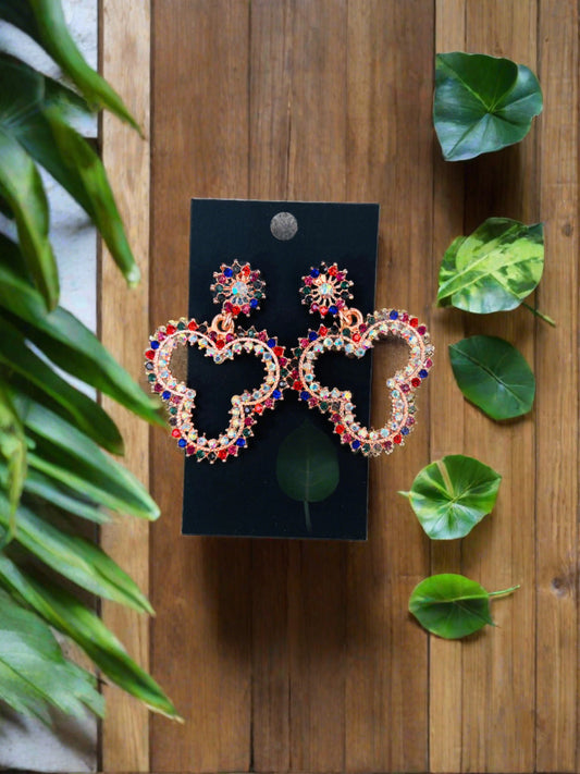 Multi gemstone earrings