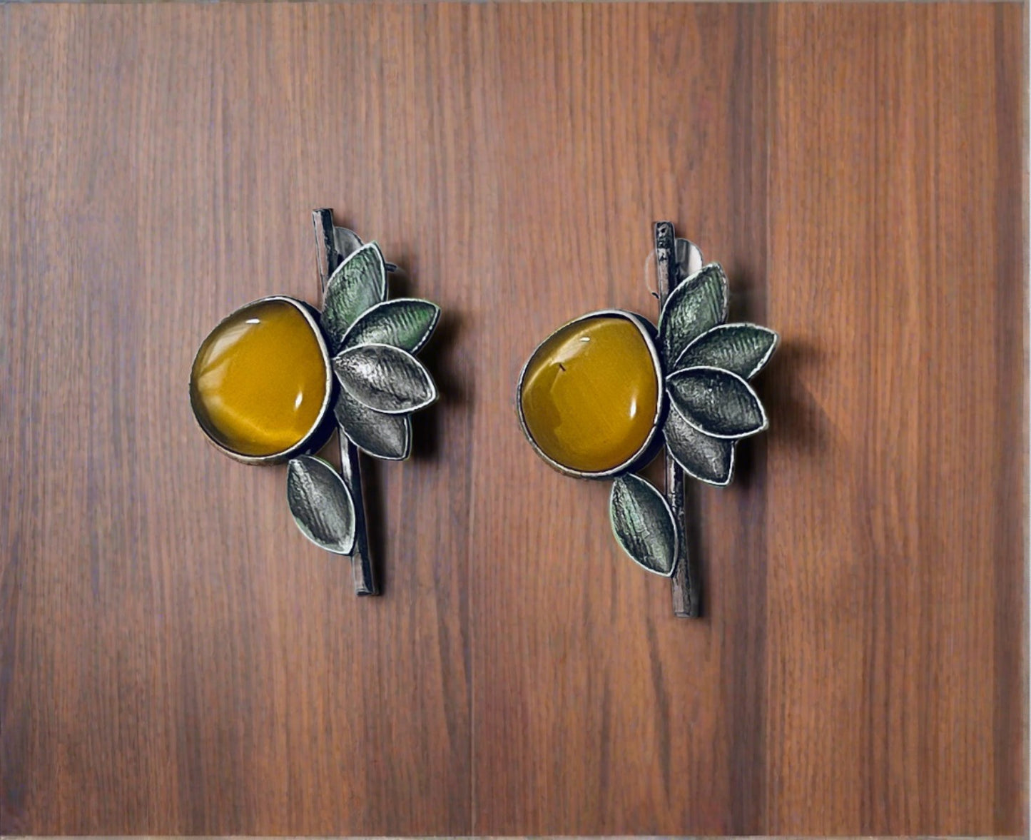 Yellow floral stone and petals