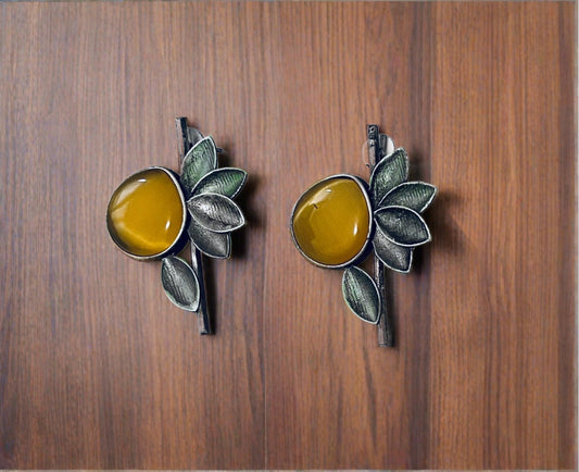 Yellow floral stone and petals