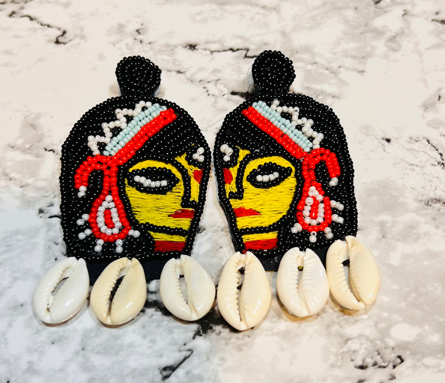 Beaded lady earrings